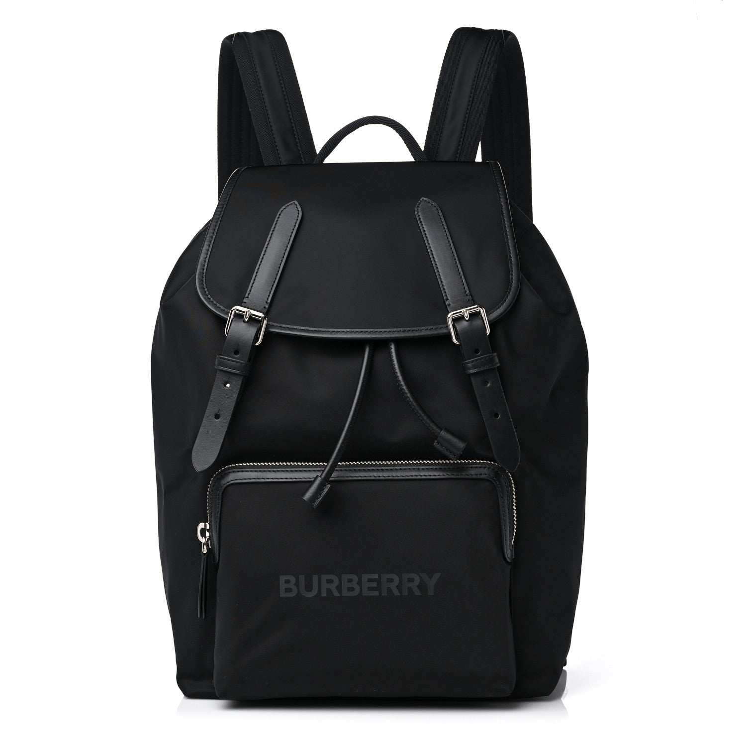 Burberry Nylon Logo Print Backpack Black 1 of 8