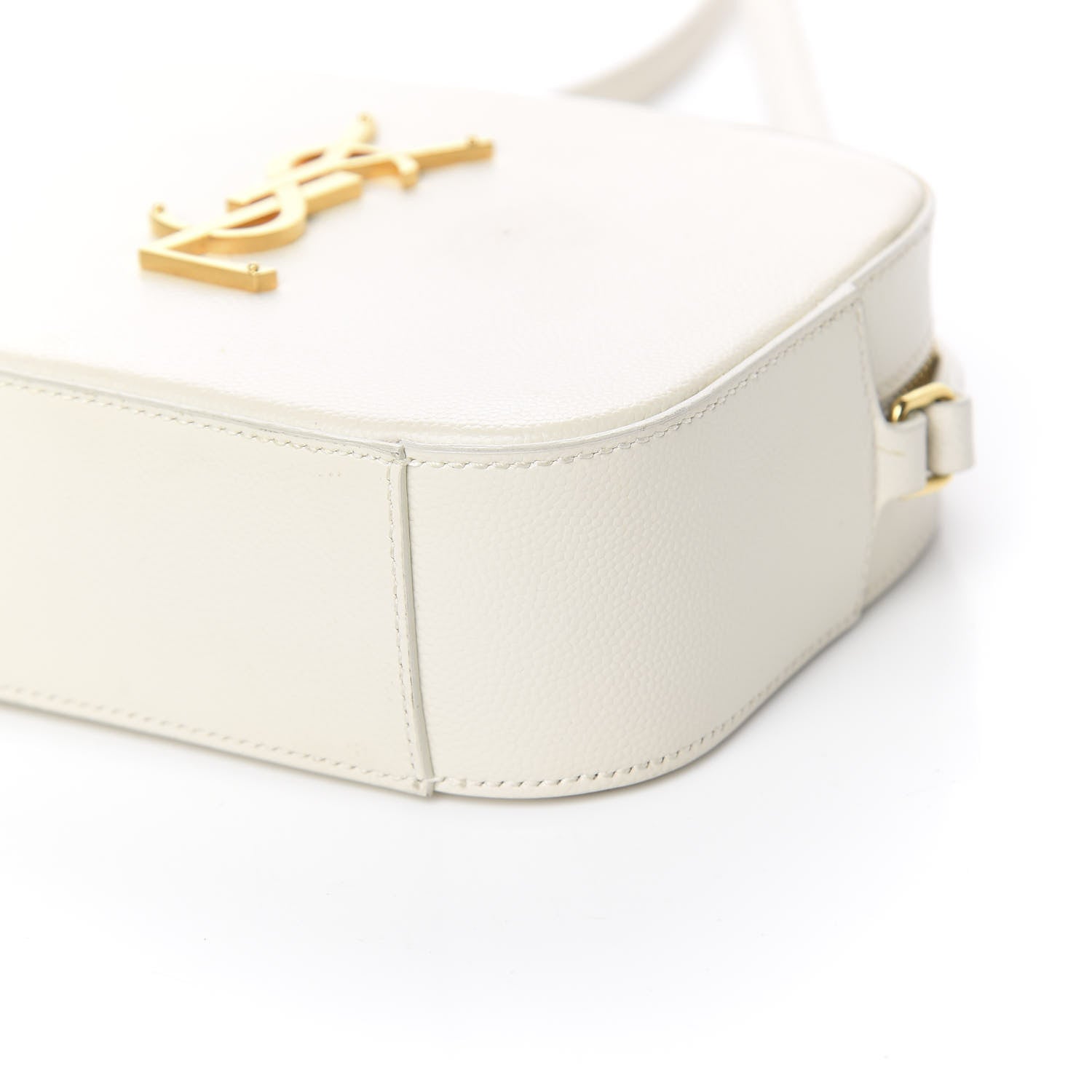 Saint Laurent Grain De Poudre Small Classic Monogram Camera Bag White 8 of 12