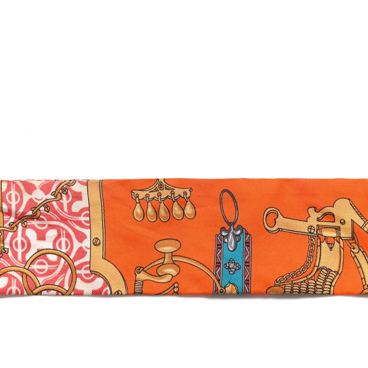 Hermes Silk Mors Et Gourmettes Remix Twilly 7 of 7
