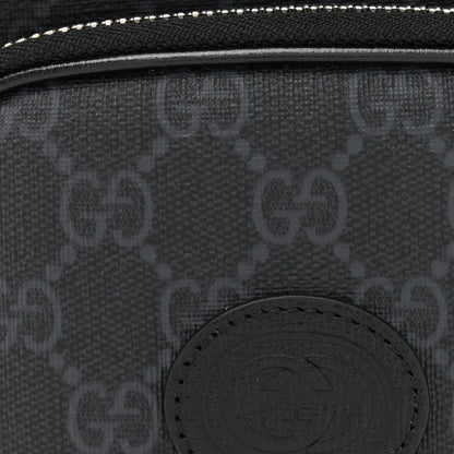 Gucci GG Supreme Monogram Azalea Calfskin Mini Retro Interlocking G Bag Black 8 of 11