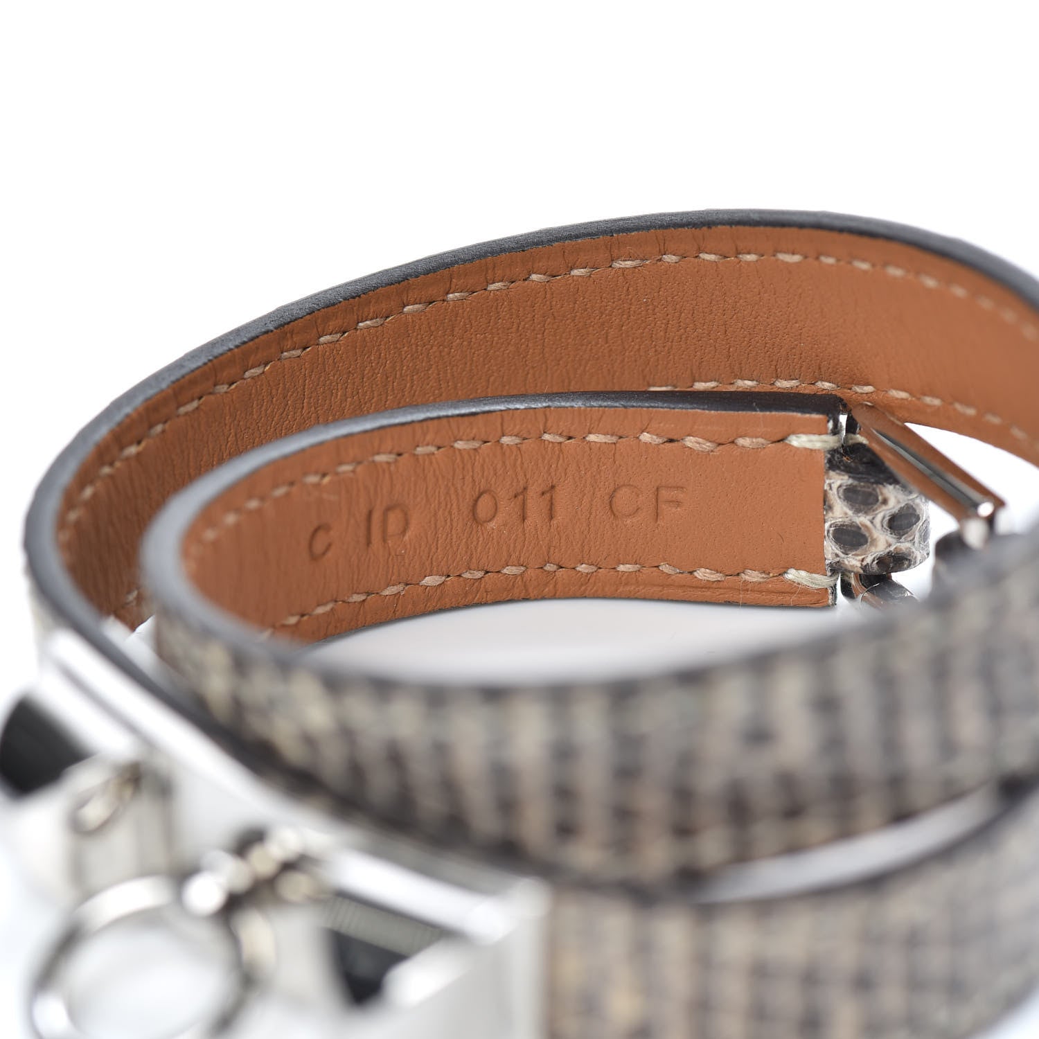 Hermes Lizard Rivale Double Tour Bracelet T2 Ombre 5 of 6