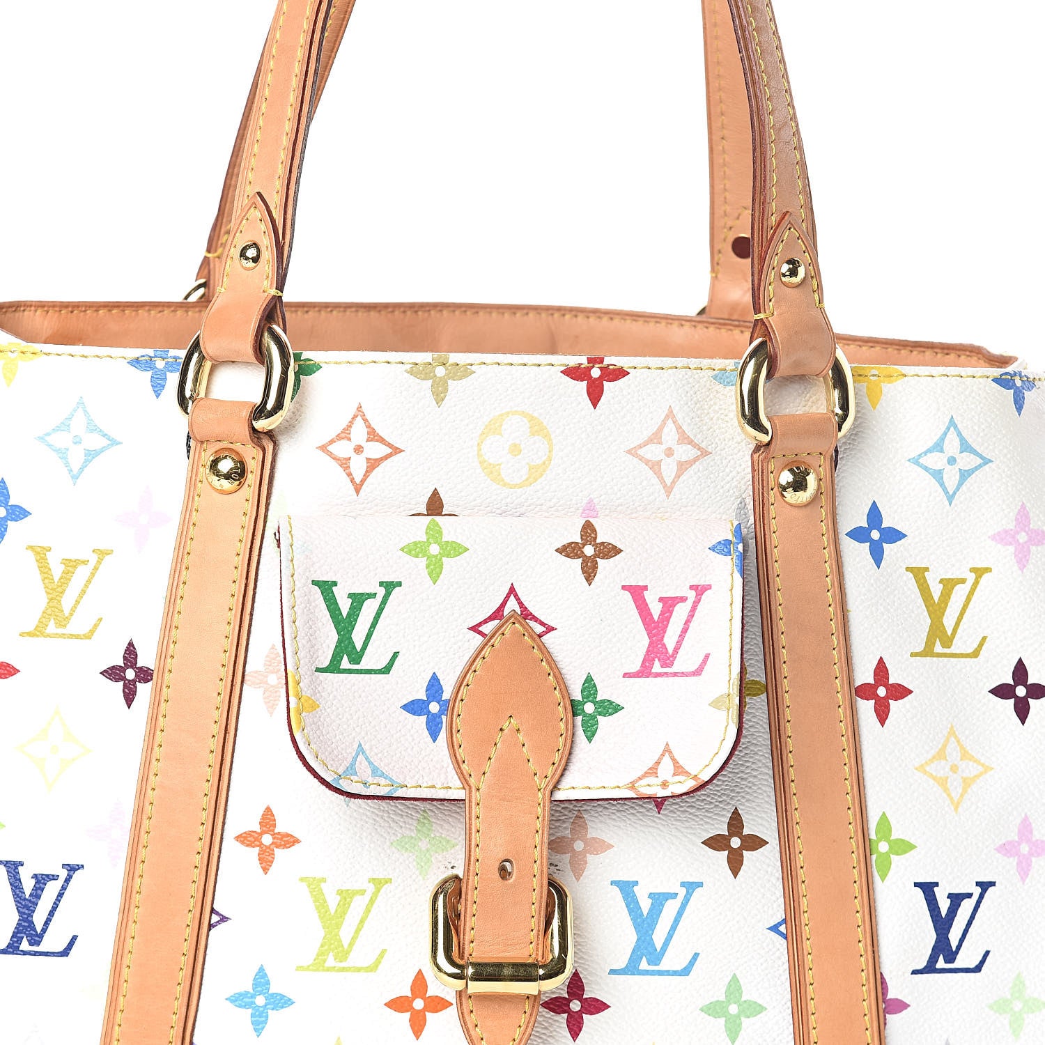 Louis Vuitton Monogram Multicolor Aurelia MM White 7 of 9