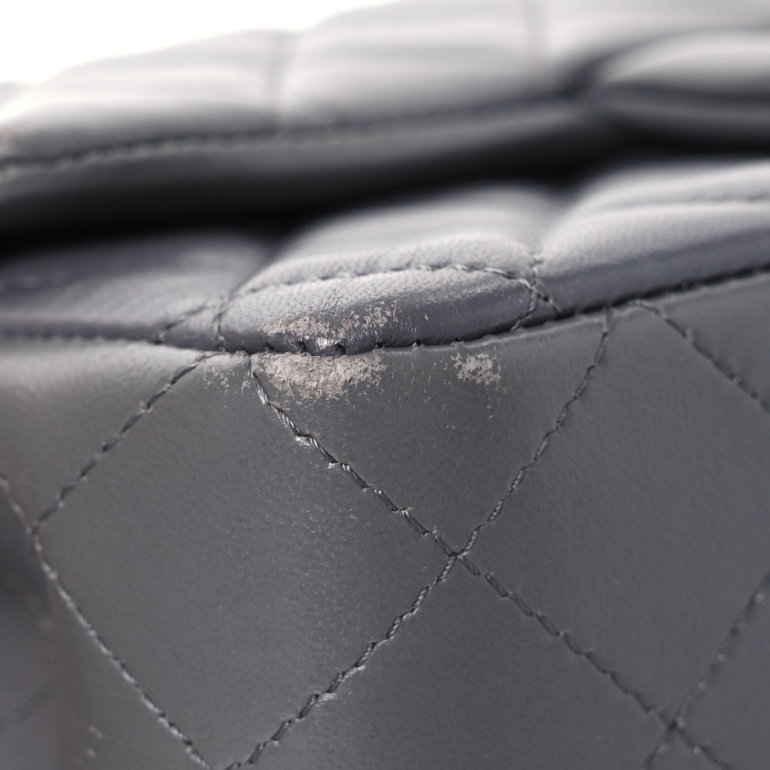 Chanel Lambskin Quilted Mini Rectangular Flap Dark Grey 17 of 20