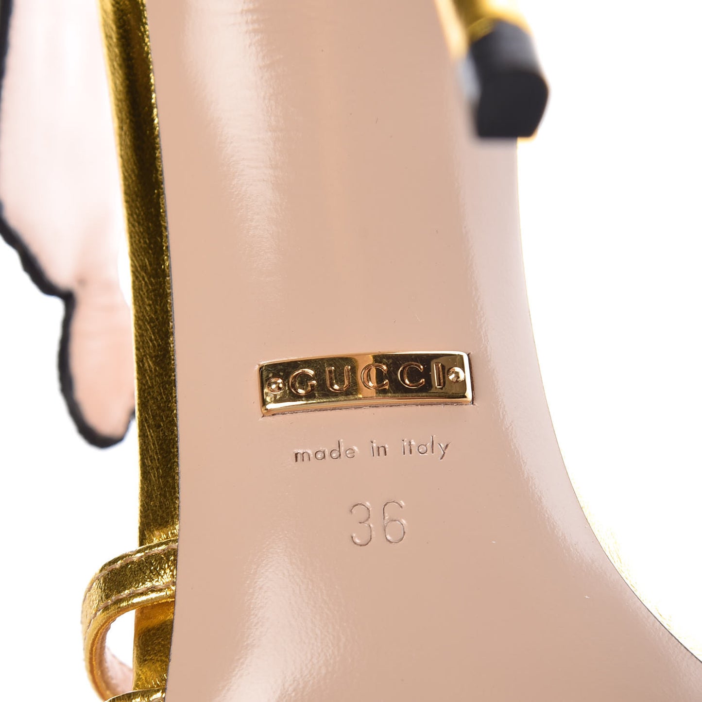 Metallic Nappa Ophelia High Heel Sandals 36 Gold
