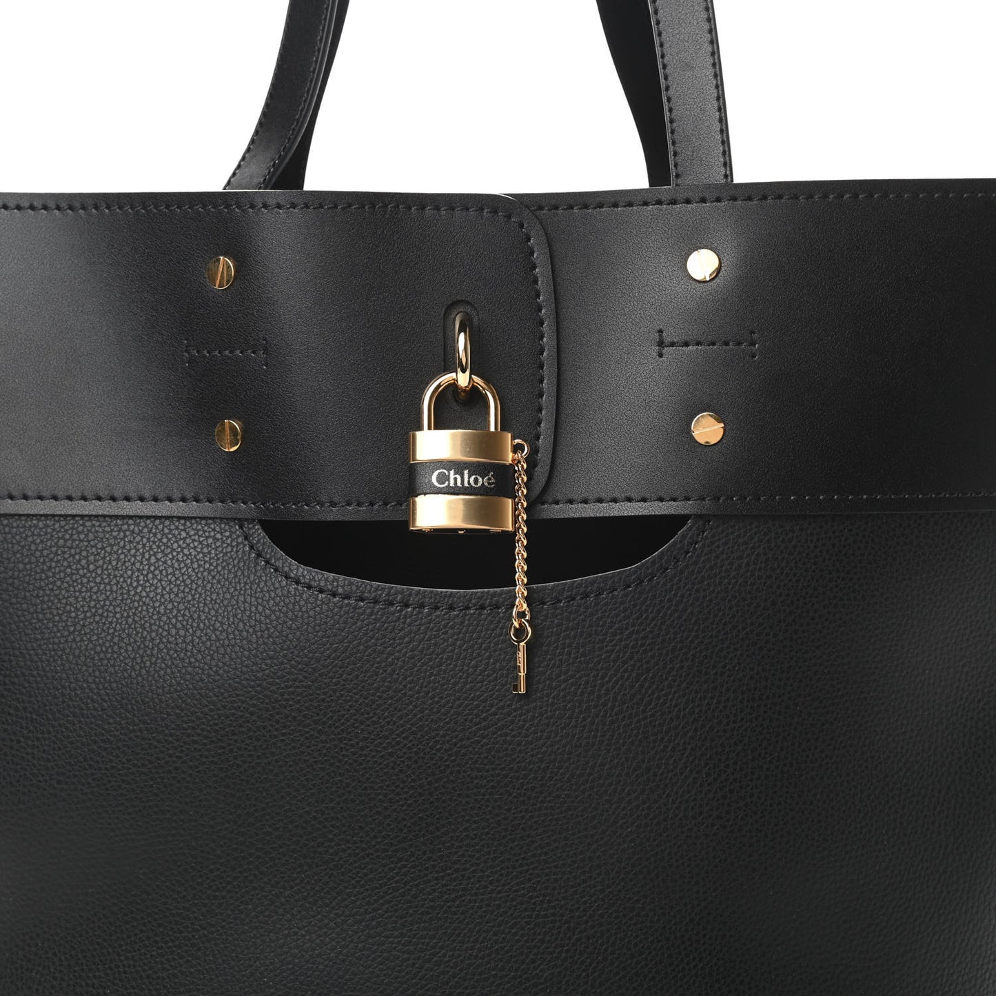 Smooth Grained Calfskin Medium Aby Tote Black