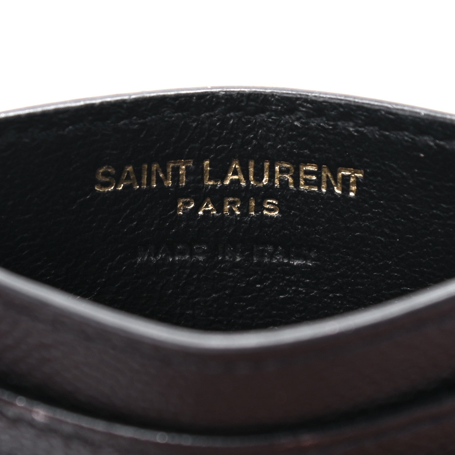 Saint Laurent Grain De Poudre Matelasse Chevron Monogram Credit Card Case Black 6 of 8