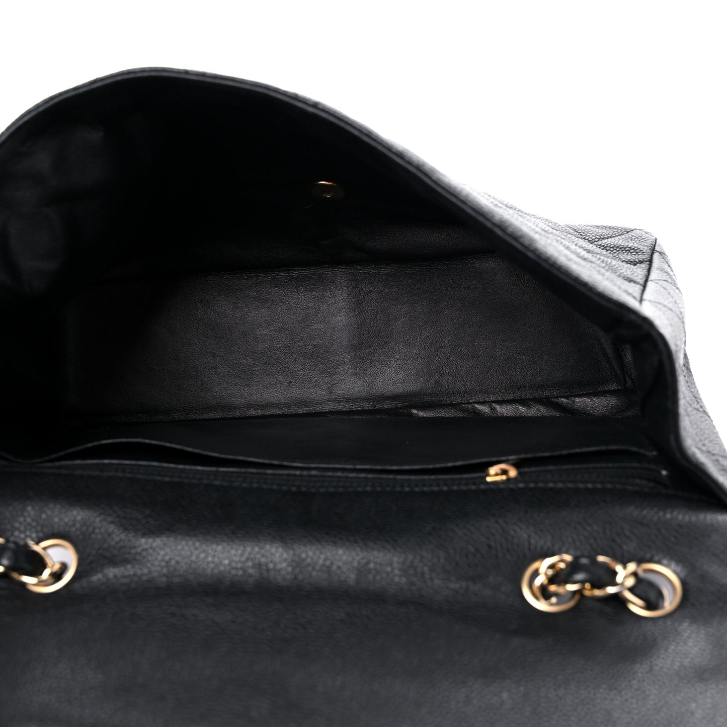 Caviar Quilted Jumbo Single Flap Black