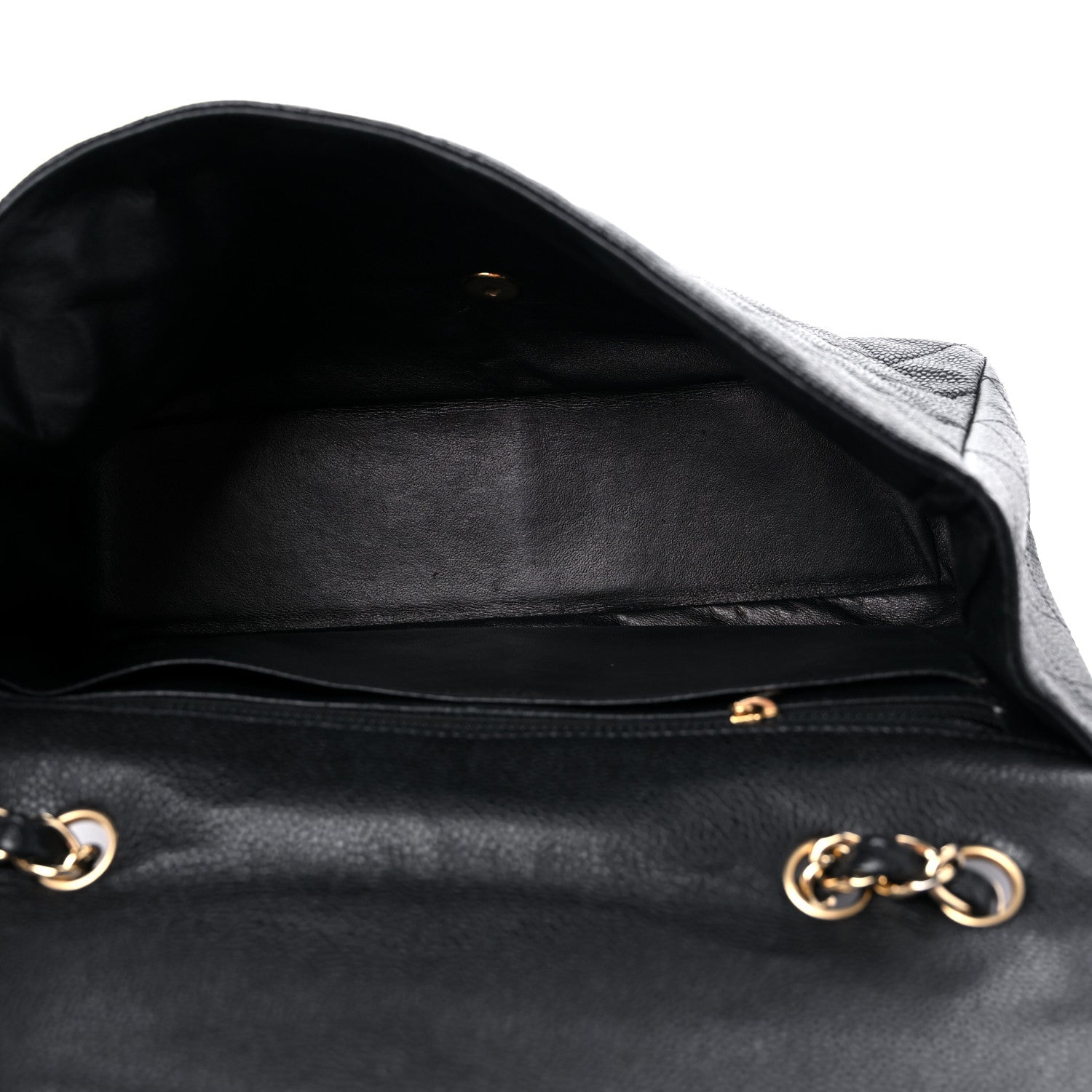 Chanel Caviar Quilted Jumbo Single Flap Black 5 of 11