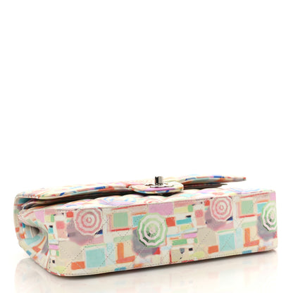 Chanel Patent Calfskin Printed Quilted Medium Double Flap Multicolor 4 of 9