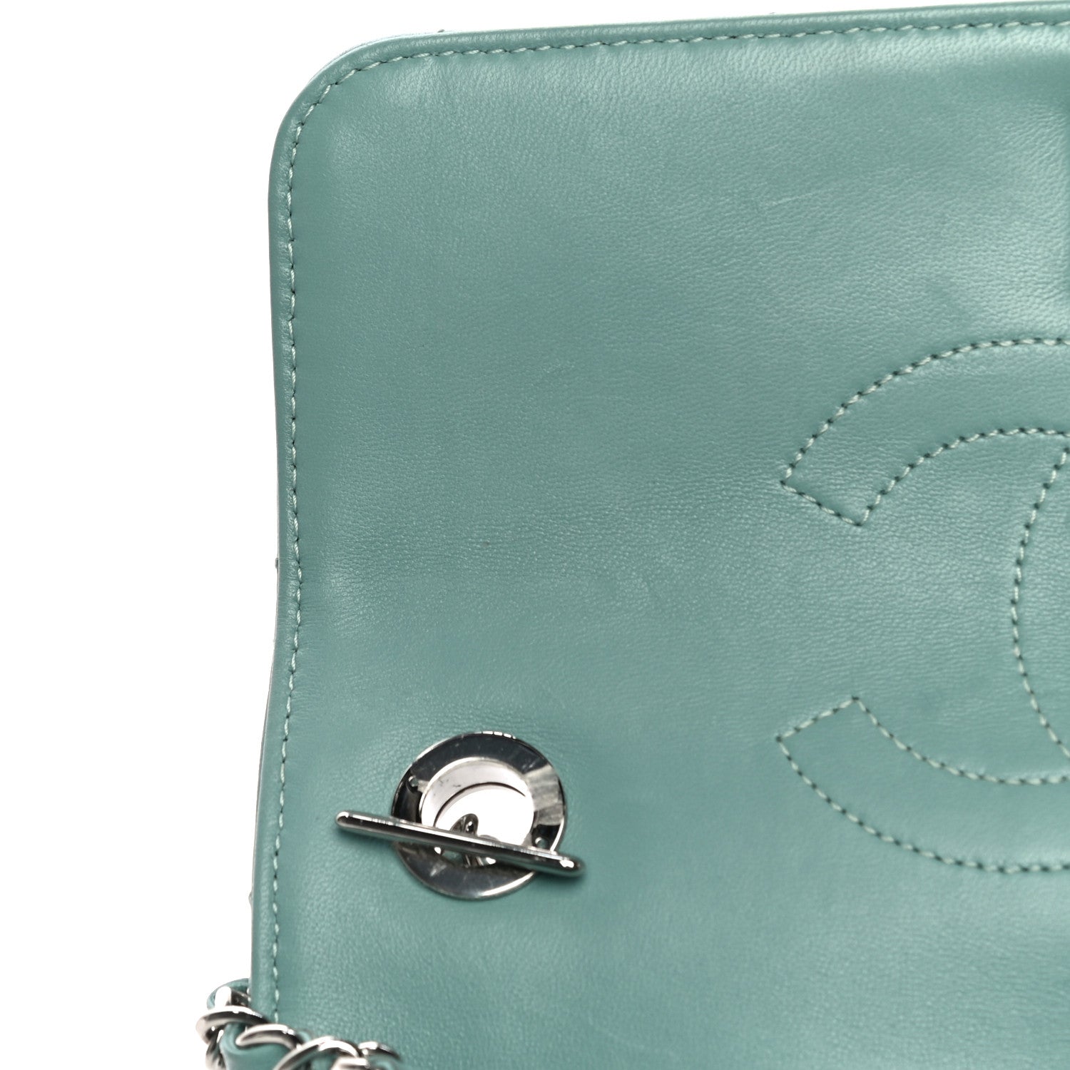 Chanel Lambskin Quilted Small Trendy CC Flap Dual Handle Bag Light Green 11 of 14