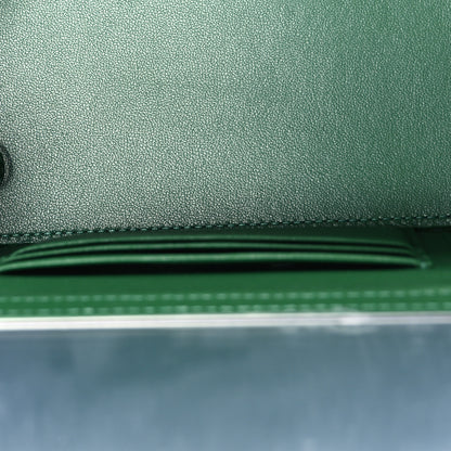 Chanel Calfskin Crocodile Embossed Exoticoco Small Top Handle Vanity Case With Chain Emerald 5 of 10