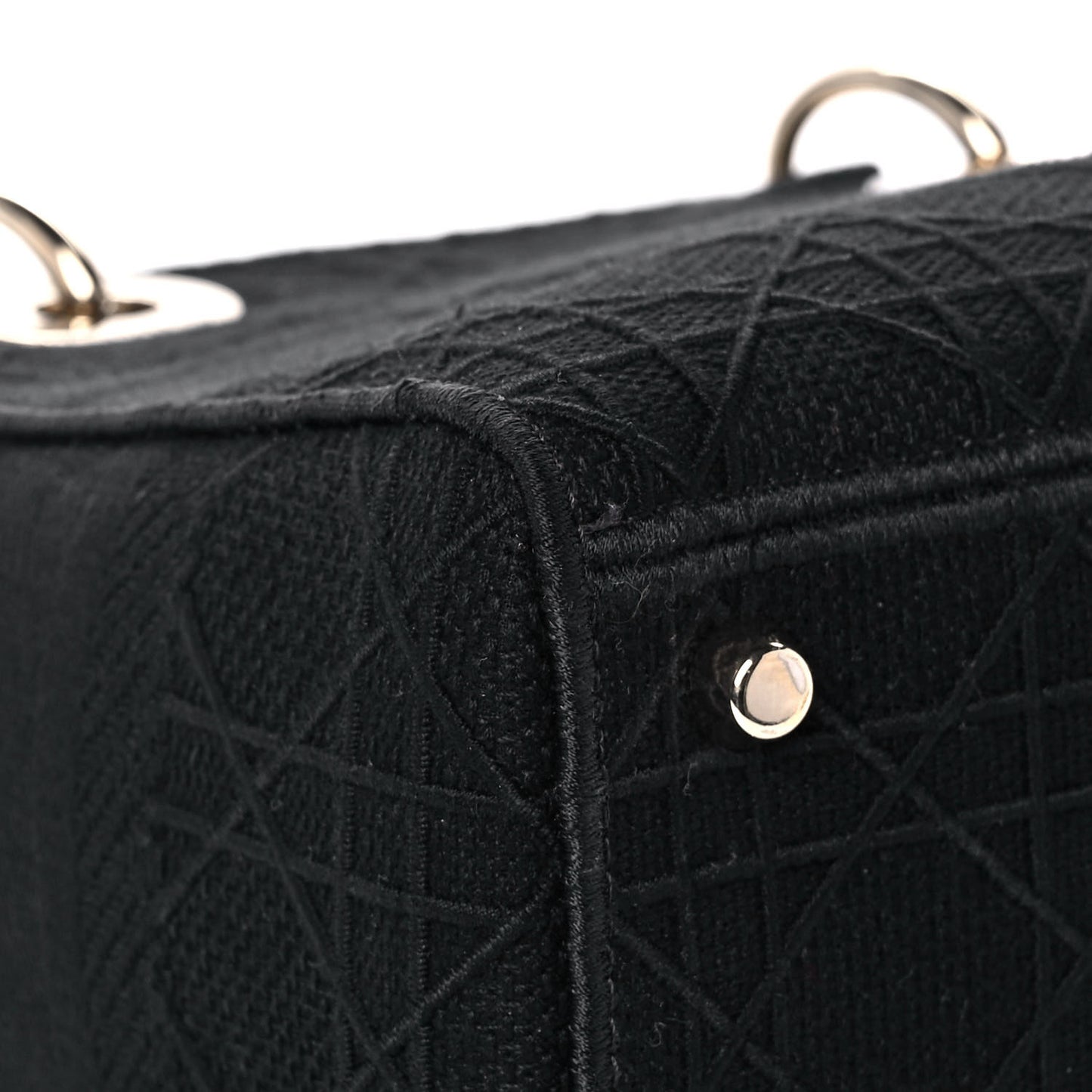 Canvas Embroidered Cannage Medium Lady D-Lite Black