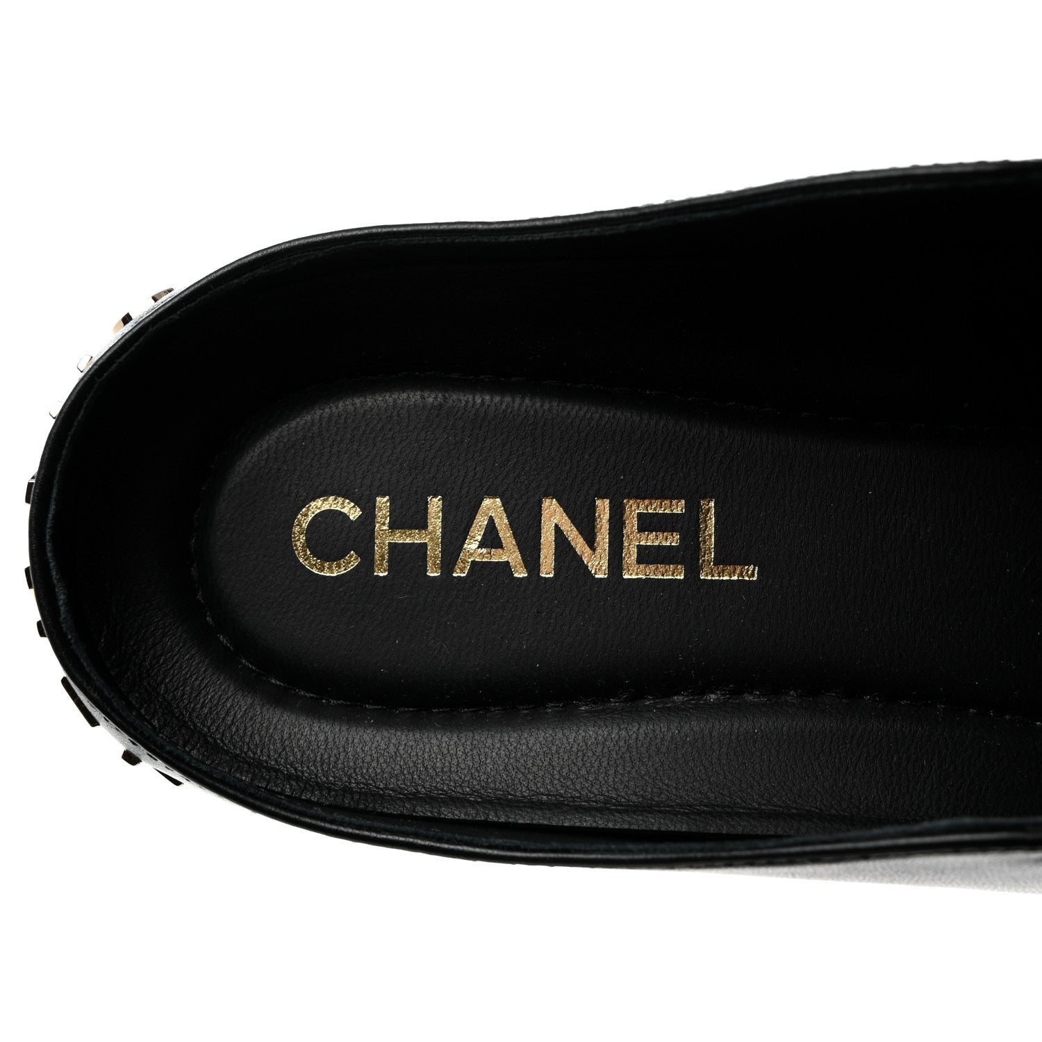 Chanel Lambskin Grosgrain Cap Toe Sneaker Mules 40 Black 6 of 8