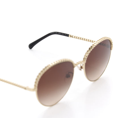 Chanel Chain Pantos Sunglasses 4242 Gold Brown 6 of 8