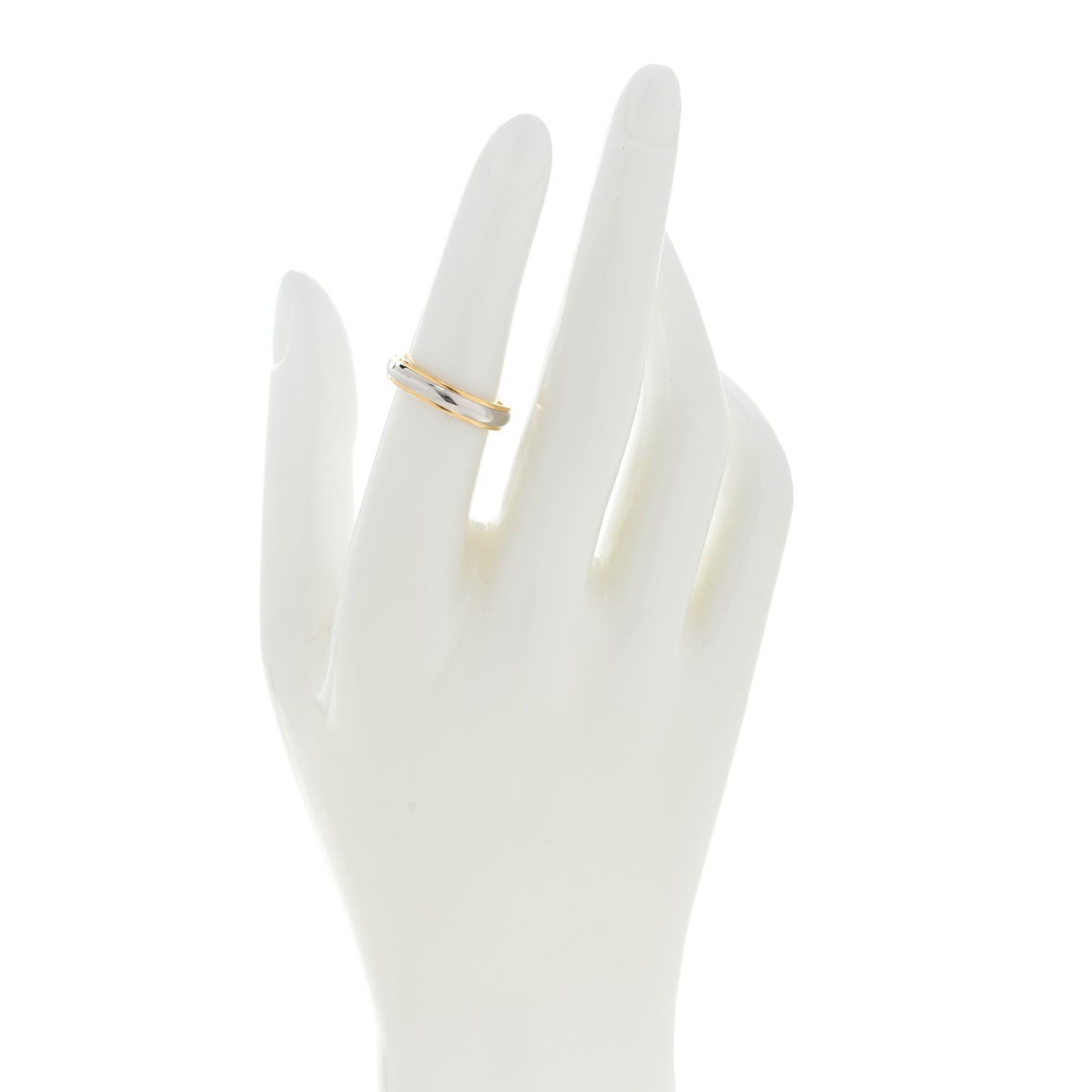 Platinum 18K Yellow Gold Lucida 4mm Band Ring 52 6