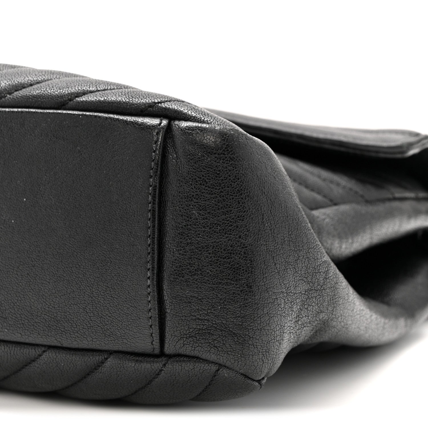 Saint Laurent Sheepskin Matelasse Chevron Monogram Monochrome Large College Satchel Black 10 of 14