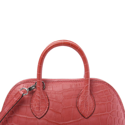 Hermes Matte Alligator Bolide Mini 1923 Bougainvillea 12 of 13