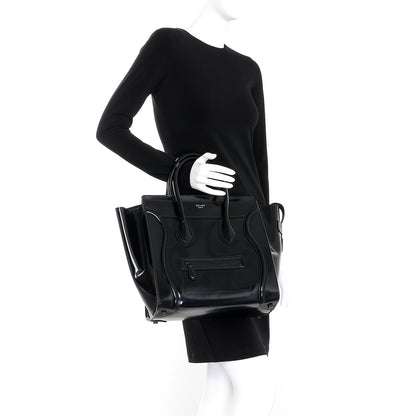 Celine Spazzolato Calfskin Mini Luggage Black 2 of 7