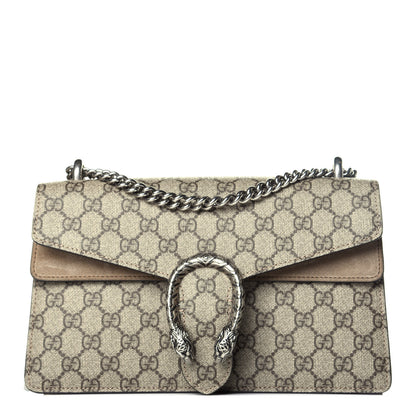 Gucci GG Supreme Monogram Small Dionysus Shoulder Bag Taupe 1 of 8