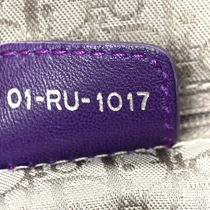 Christian Dior Lambskin Plisse Pleated Frame Satchel Violet Fonce 7 of 10