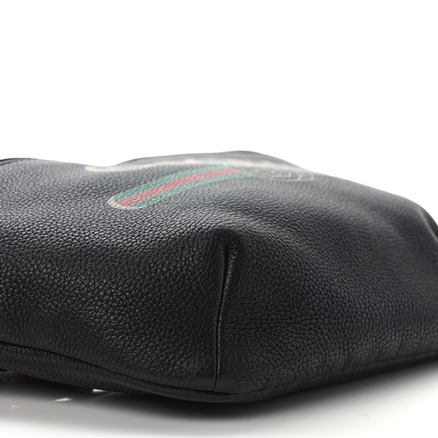 Grained Calfskin Logo Belt Bag Black