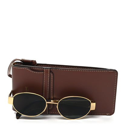 Celine Metal Triomphe 01 Sunglasses CL40235U Gold Green 7 of 7