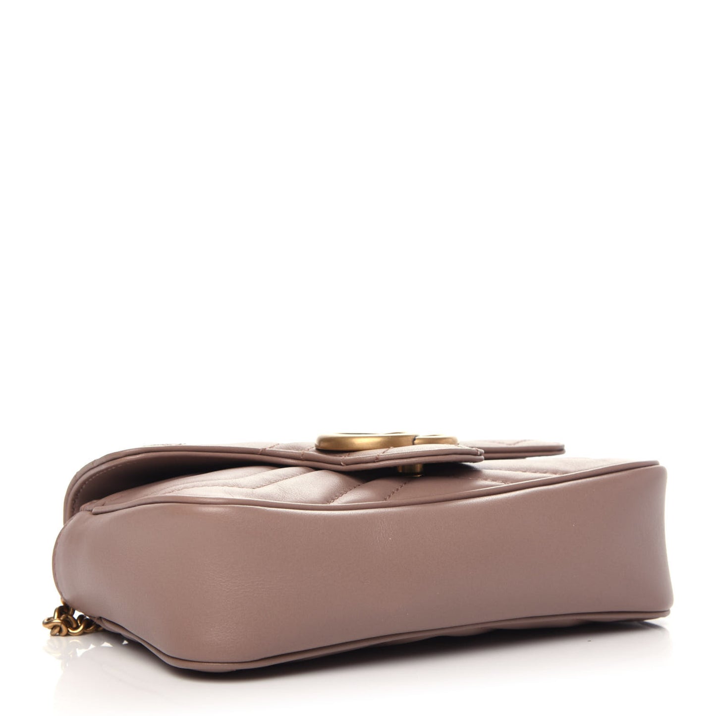Calfskin Matelasse Super Mini GG Marmont Shoulder Bag Porcelain Rose