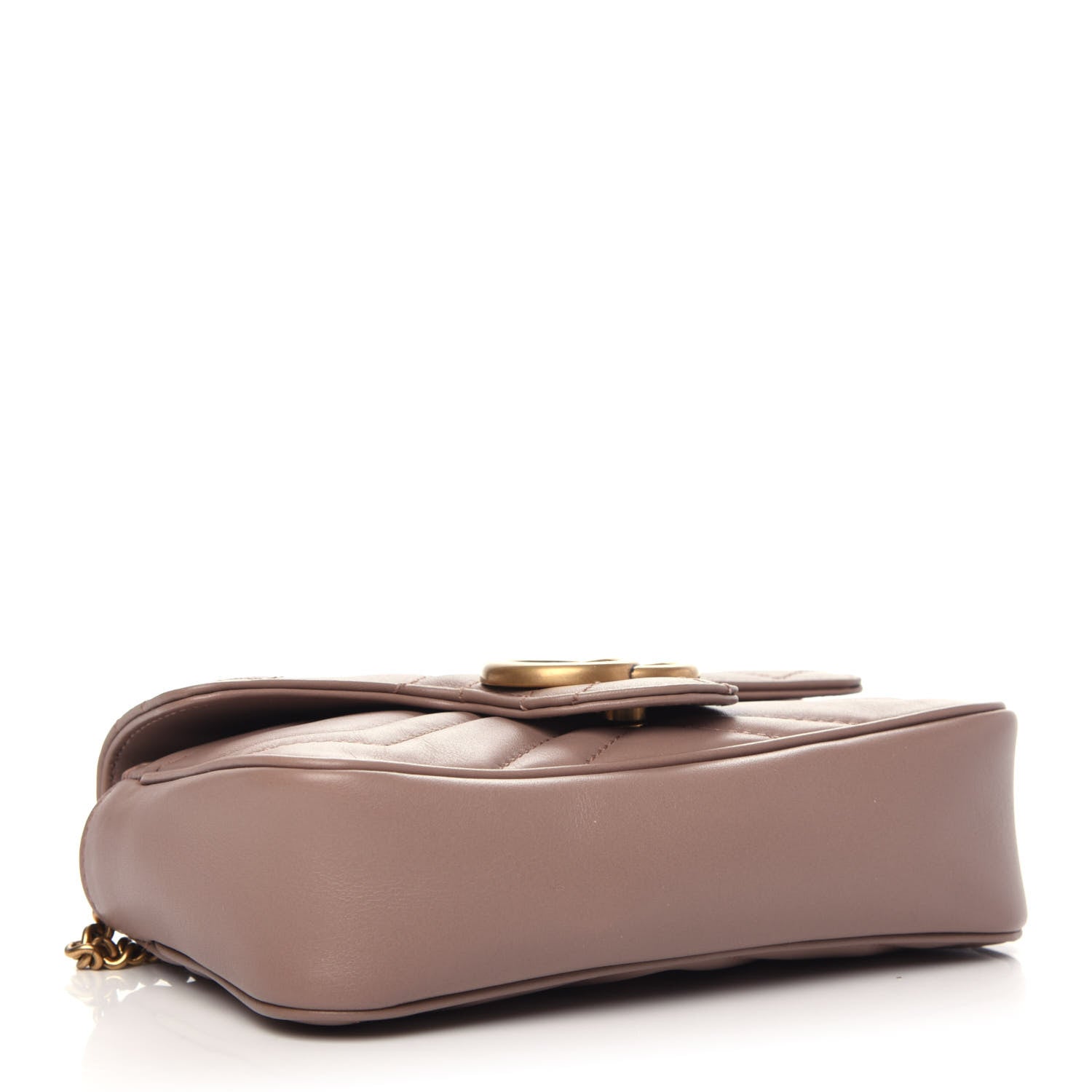 Gucci Calfskin Matelasse Super Mini GG Marmont Shoulder Bag Porcelain Rose 4 of 10