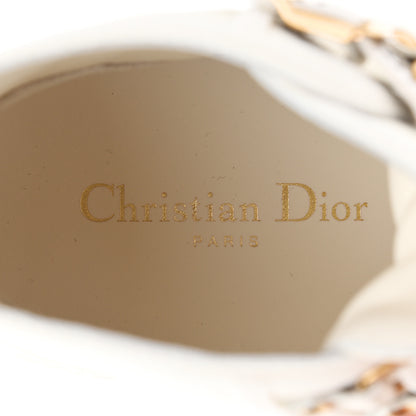 Christian Dior Technical Mesh Calfskin Womens Walk'N'Dior High Top Sneaker 38.5 Milk 6 of 9