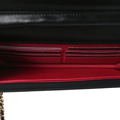 Chanel Lambskin Quilted Chain Around Wallet On Chain WOC Black 5 of 10