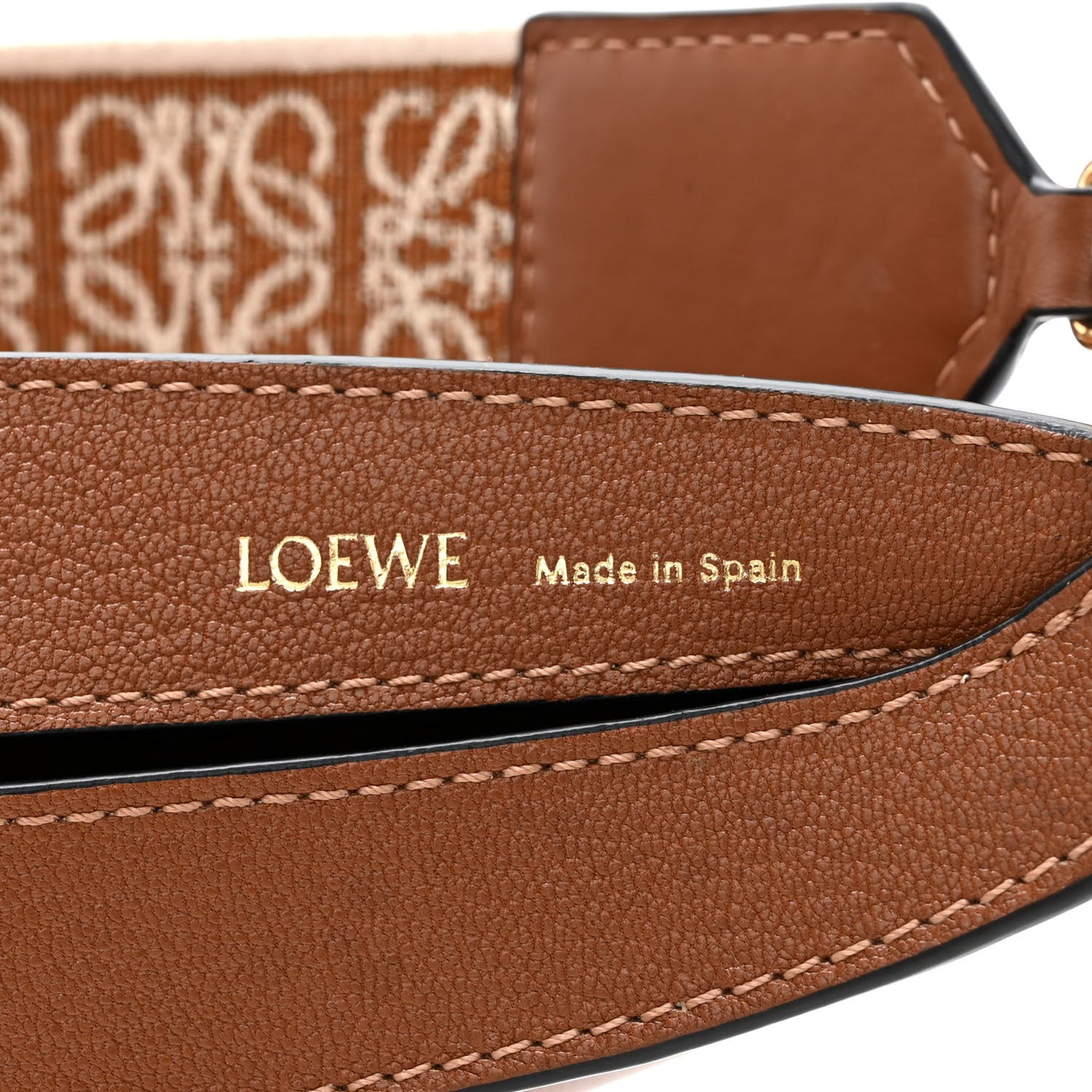 Satin Calfskin Jacquard Luna Bag Pecan