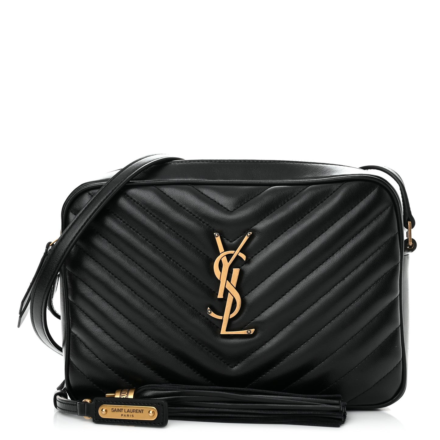 Calfskin Matelasse Monogram Lou Camera Bag Black