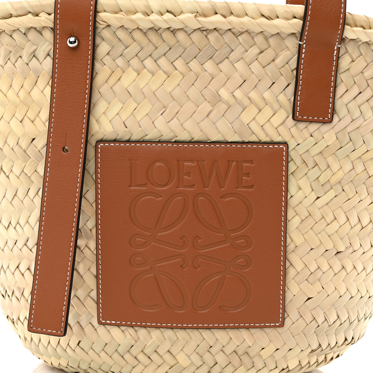 Raffia Basket Tote Bag Natural Tan