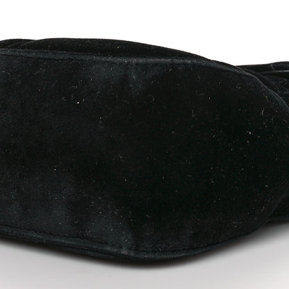 Gucci Velvet Matelasse Medium GG Marmont Shoulder Bag Black 10 of 16