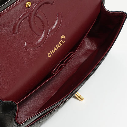 Chanel Lambskin Quilted Medium Double Flap Black 10 of 11