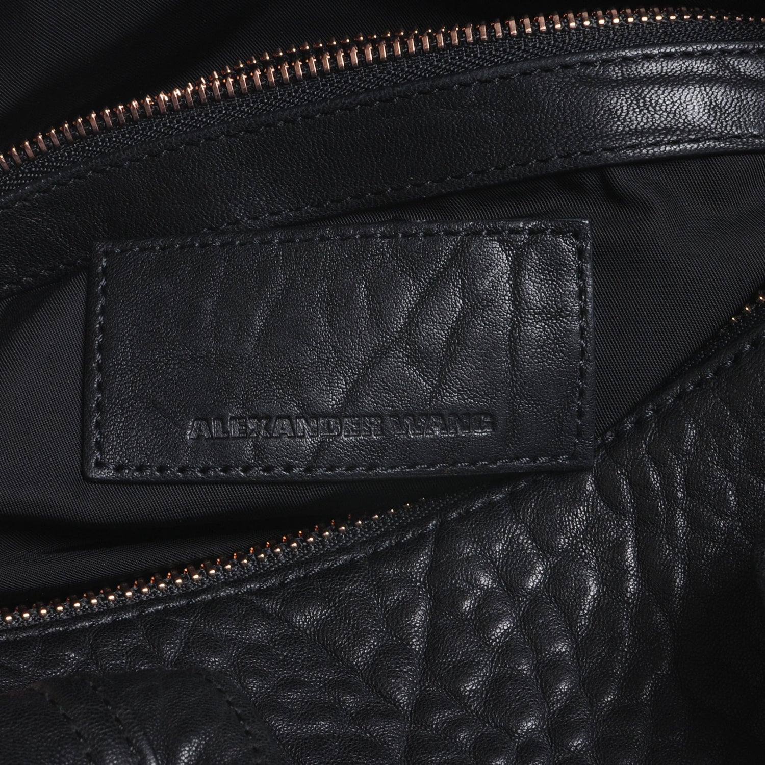 Alexander Wang Leather Rocco w Rose Gold Hardware Black 7 of 7