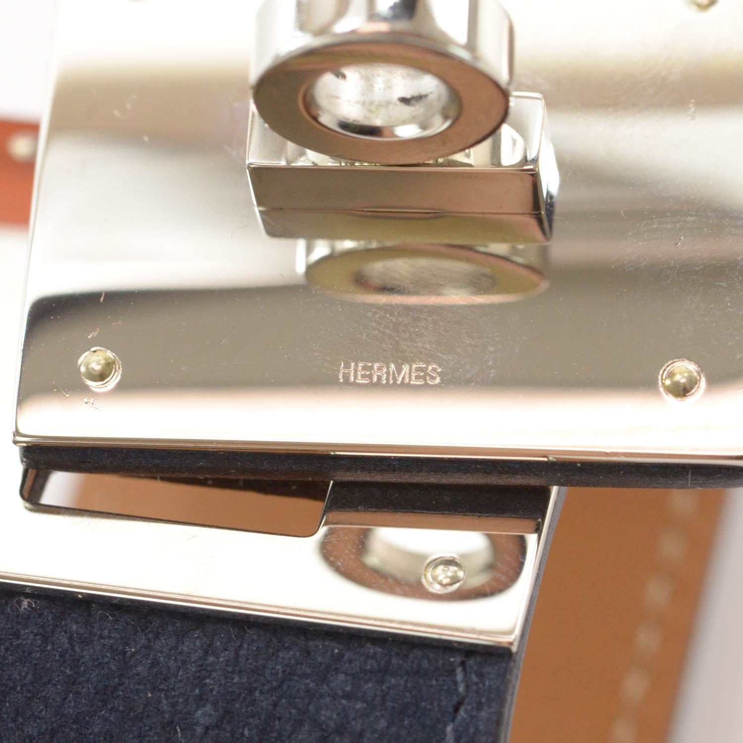 Hermes Taurillon Gaucho Kelly Dog Bracelet Bleu Abysse 6 of 6