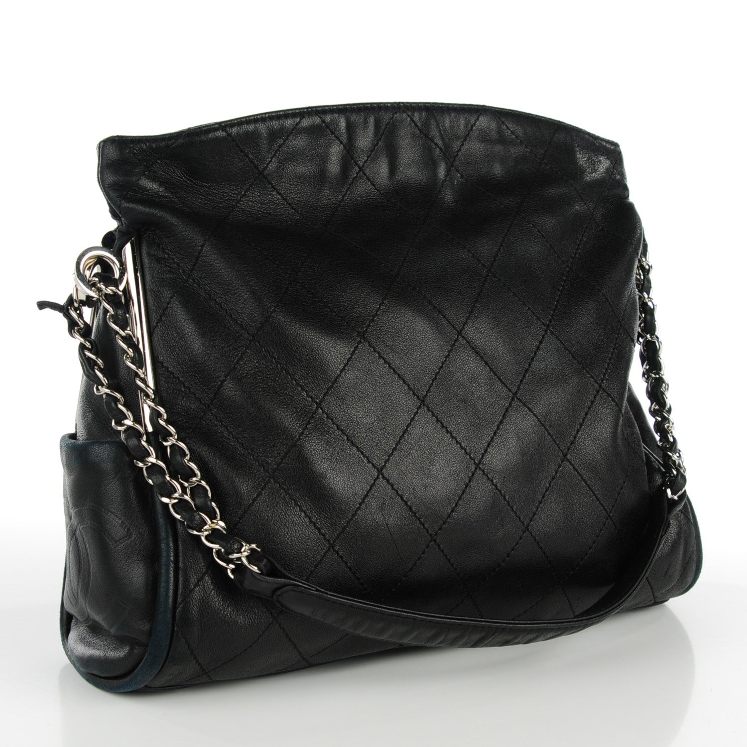 Chanel Lambskin Stitched Medium Ultimate Soft Tote Black 3 of 7