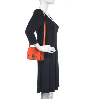 Celine Box Calfskin Small Classic Box Flap Bag Orange 2 of 12