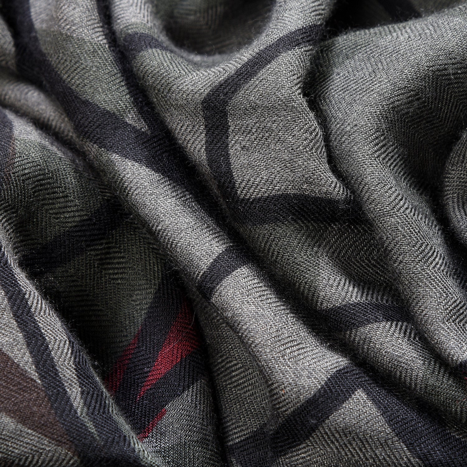 Hermes Cashmere Silk Quadridge Scarf 140 2 of 5