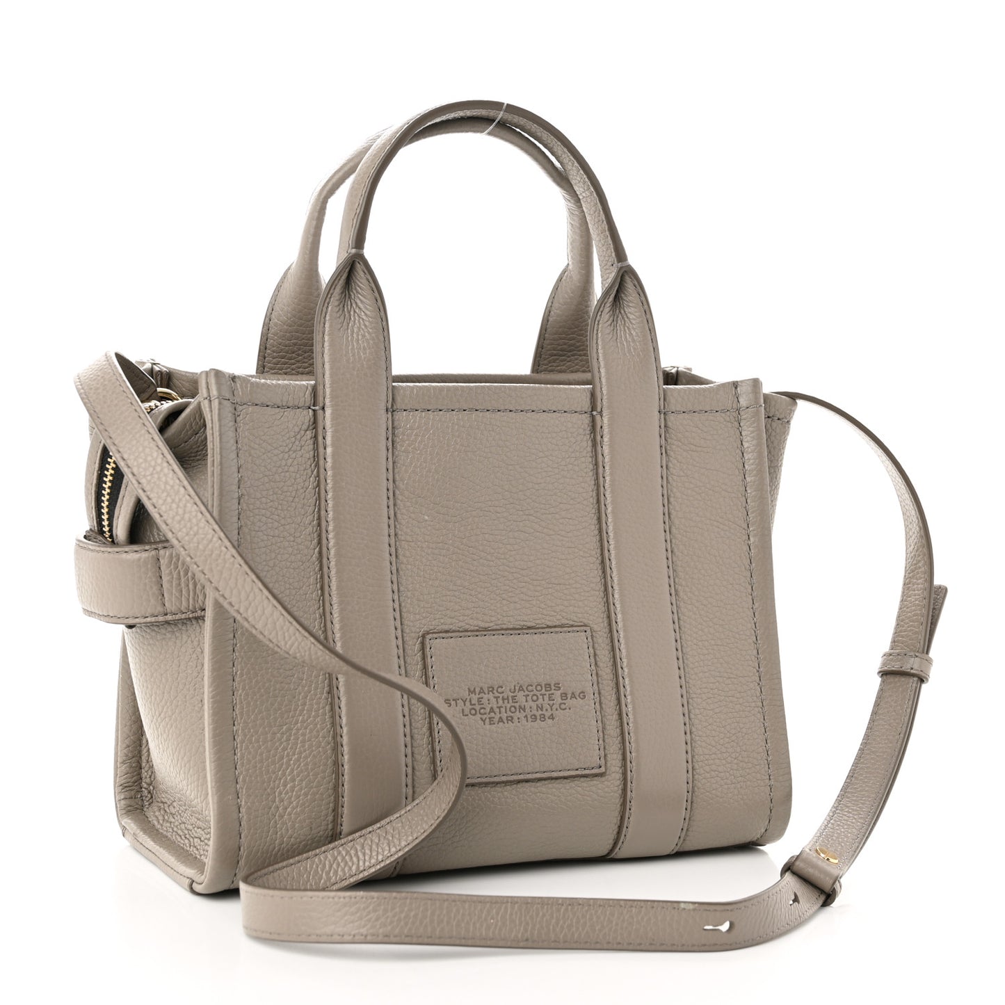 Grained Calfskin Small The Tote Bag Taupe