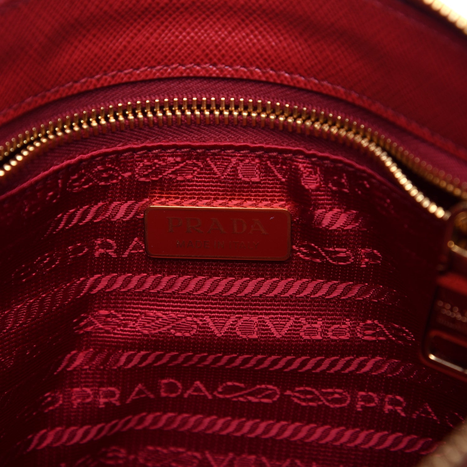 Prada Saffiano Pouch Wristlet Fuoco 8 of 9