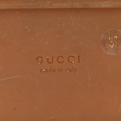 Gucci New Denim GG Monogram Angelina Platform 55mm Slide Sandals 37 Blue Tea 7 of 9