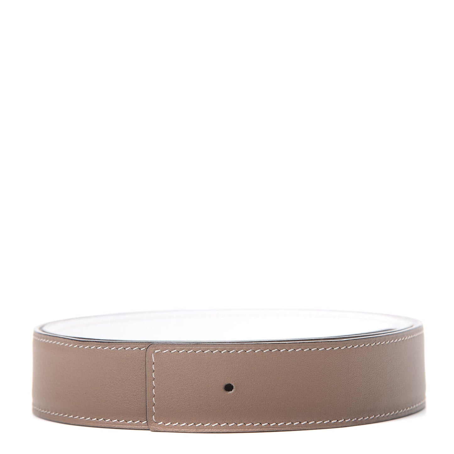 Swift Epsom 32mm Belt Strap 90 Etoupe White