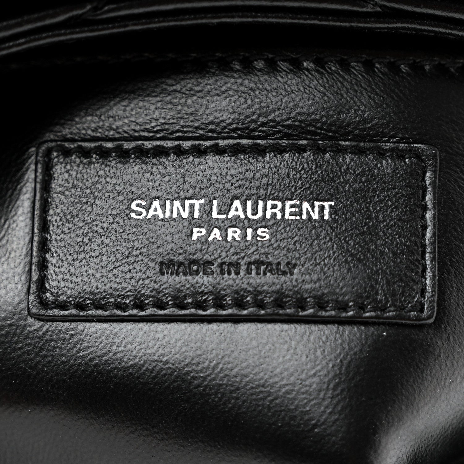 Saint Laurent Calfskin Y Quilted Monogram Small Loulou Chain Satchel Black 8 of 12