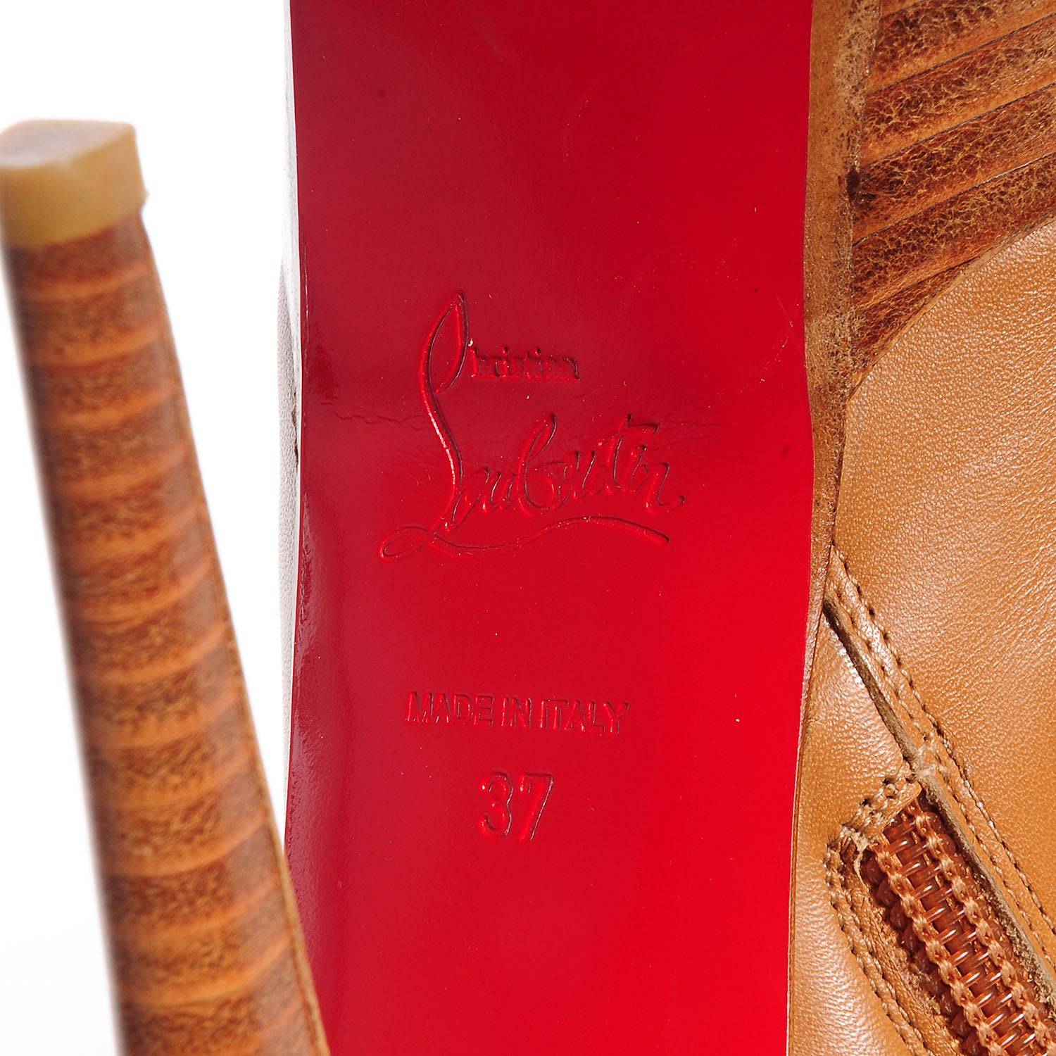 Christian Louboutin Leather Moulage 140 Platform Booties 37 5 of 6