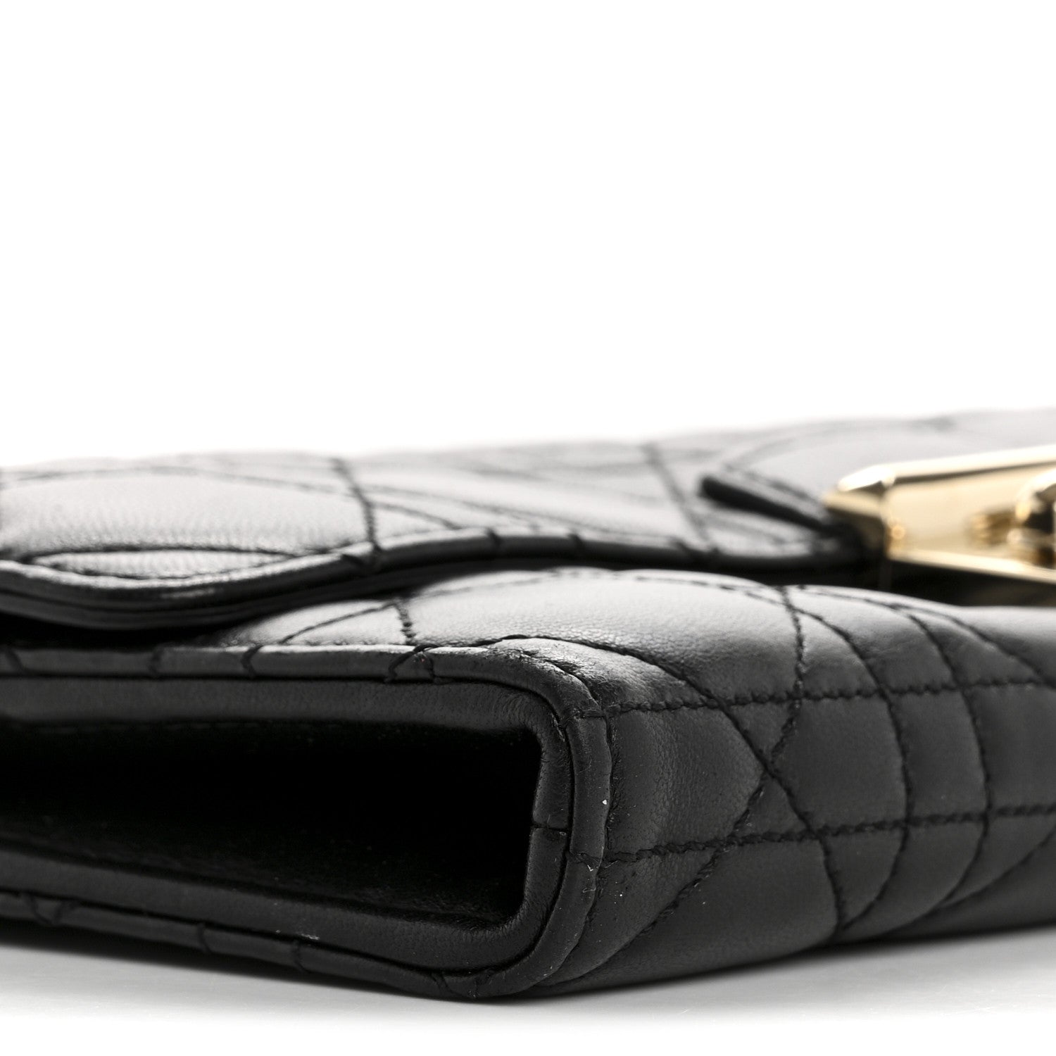 Christian Dior Lambskin Cannage Miss Dior Chain Wallet Black 9 of 15