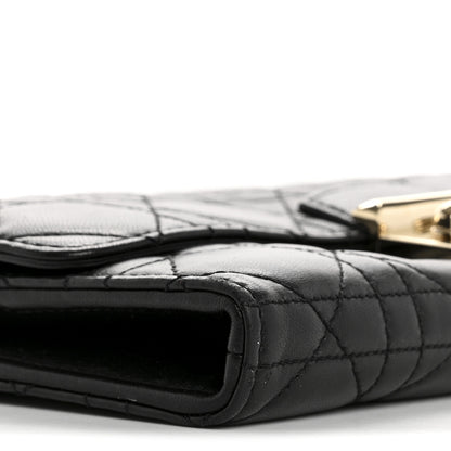 Christian Dior Lambskin Cannage Miss Dior Chain Wallet Black 9 of 15