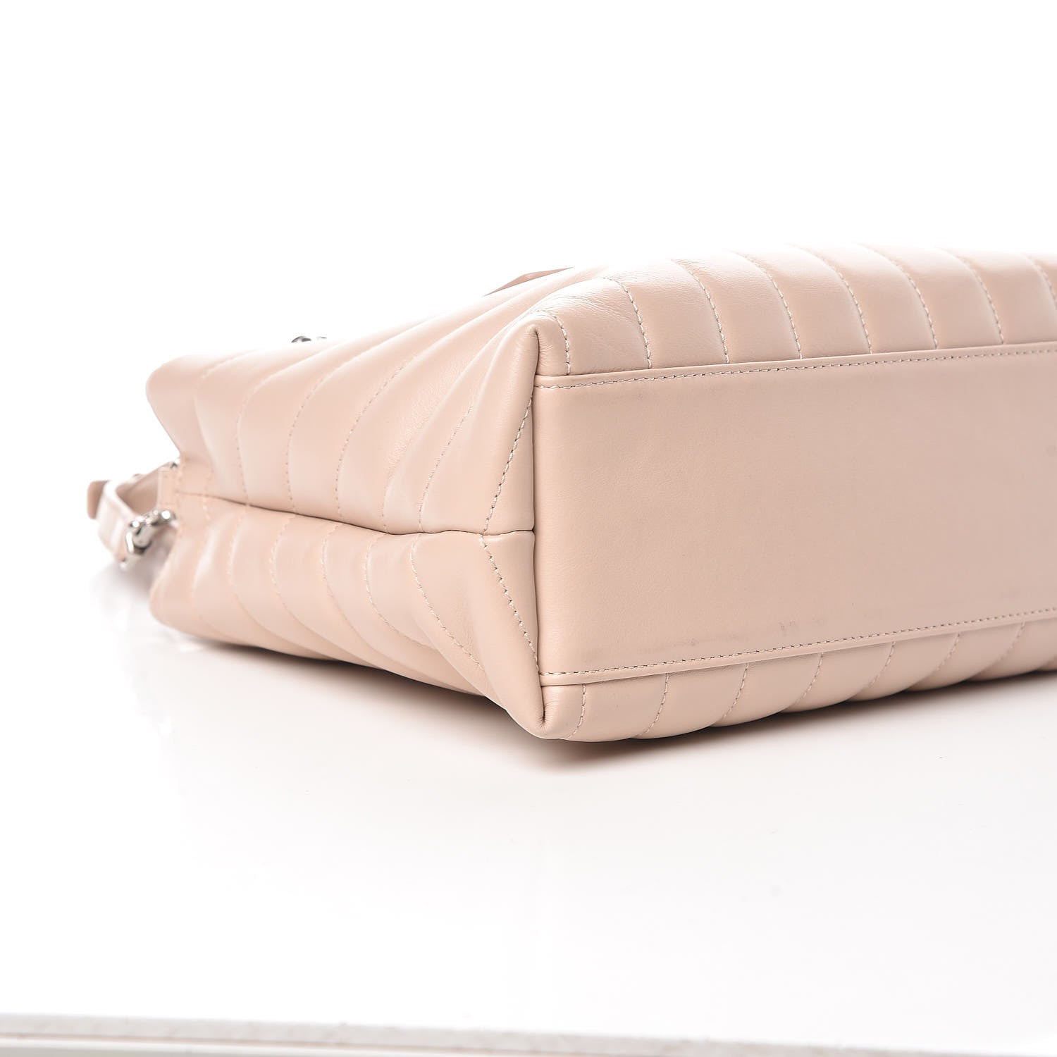 Saint Laurent Calfskin Y Quilted Monogram Small Loulou Shopper Marble Pink 10 of 12