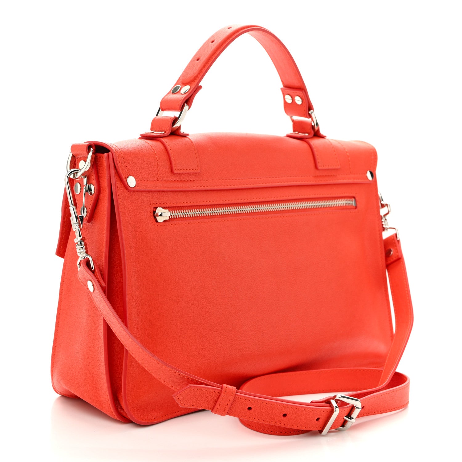 Proenza Schouler Lambskin Medium PS1 Satchel Orange 3 of 11